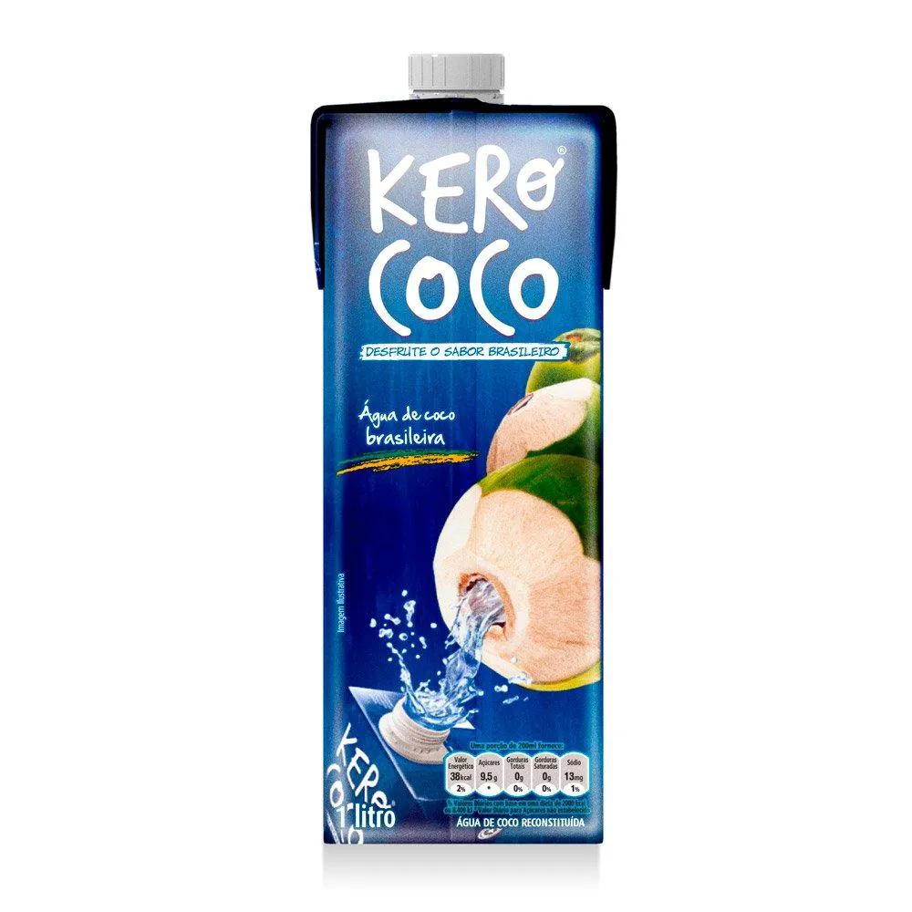 ÁGUA DE COCO KERO COCO 1L - EMBALAGEM COM 12 UNIDADES