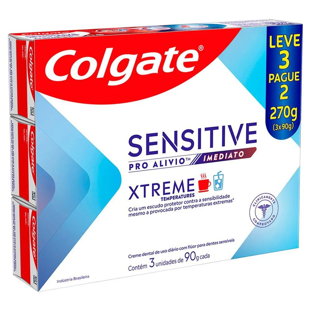 CREME DENTAL COLGATE SENSITIVE PRO-ALíVIO IMEDIATO XTREME TEMPERATURES 90G - LEVE 3 PAGUE 2