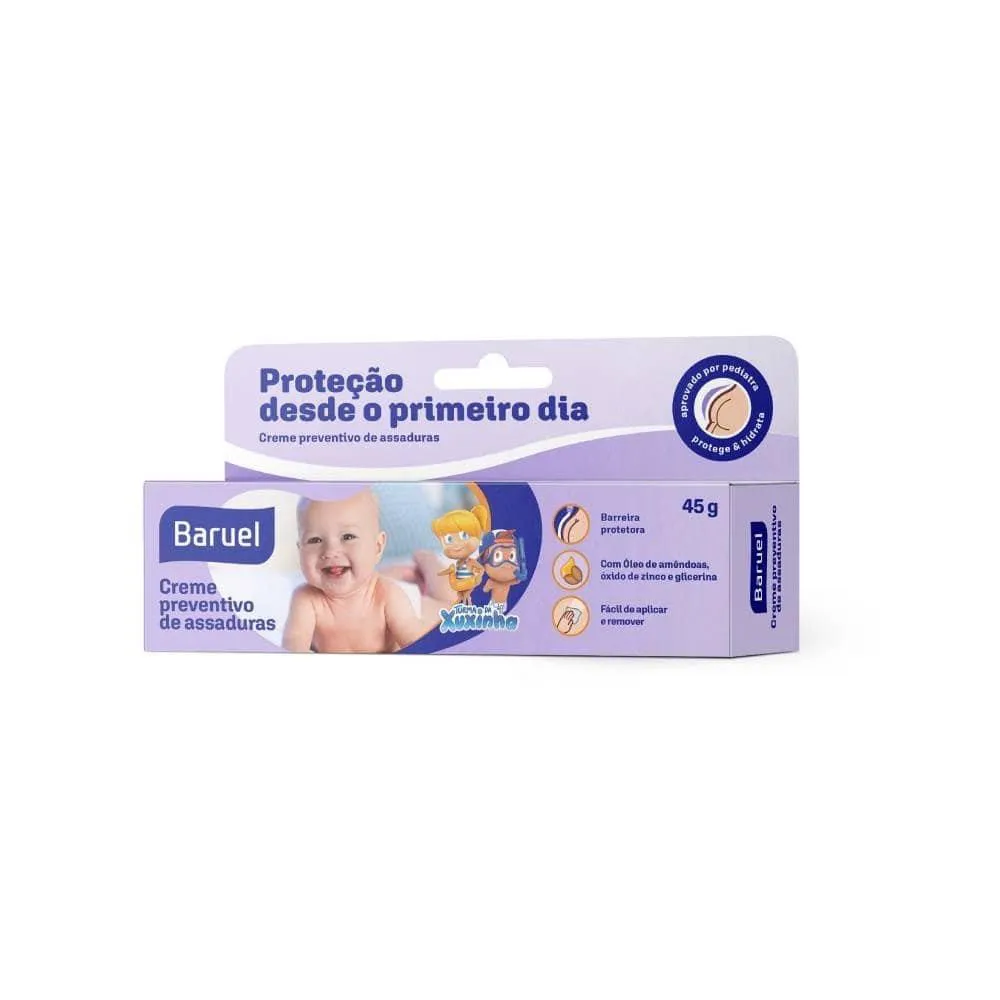 CREME PREVENTIVO PARA ASSADURA BARUEL TURMA DA XUXINHA 45G - EMBALAGEM COM 6 UNIDADES