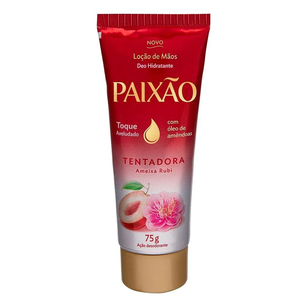 HIDRATANTE PAIXãO TENTADORA LOçãO PARA MãOS AMEIXA RUBI COM AçãO DESODORANTE 75G