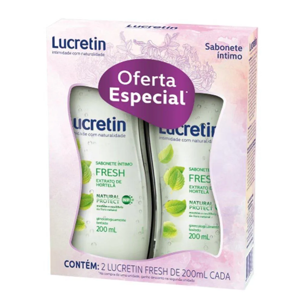 SABONETE LíQUIDO MONANGE LUCRETIN FRESCOR 200ML - EMBALAGEM COM 2 UNIDADES