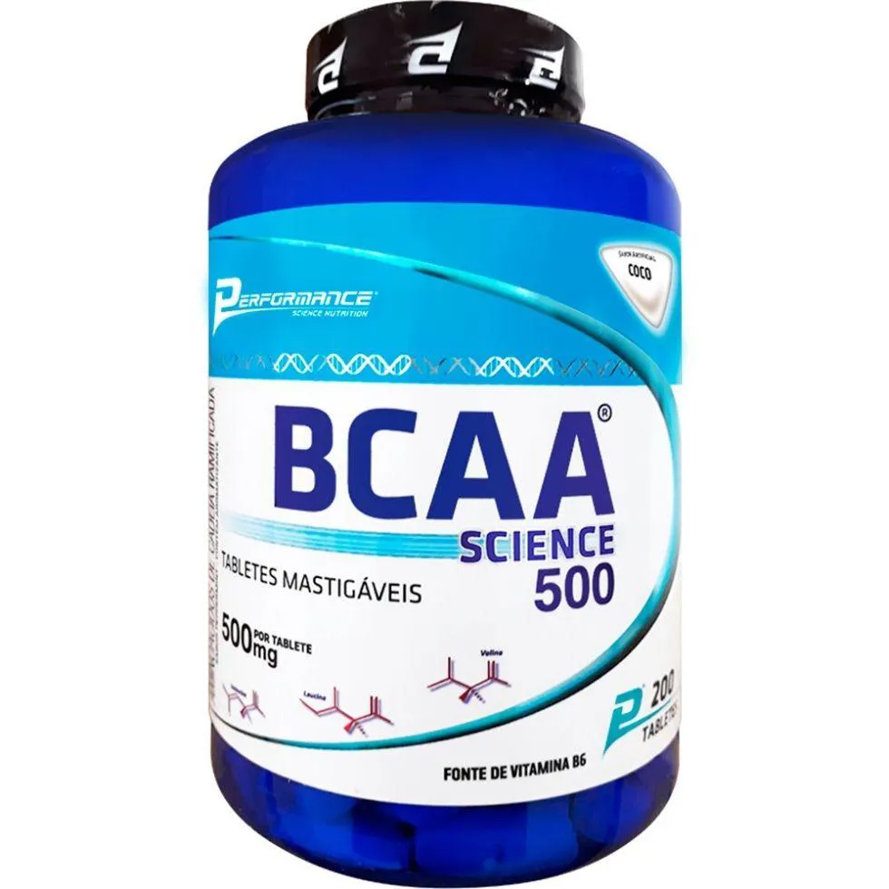 BCAA SCIENCE 500 MASTIGáVEL (200 TABS) - SABOR: COCO