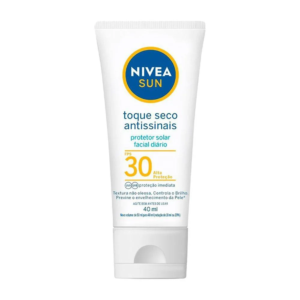 PROTETOR NIVEA SUN FACIAL TOQUE SECO FPS30 40ML