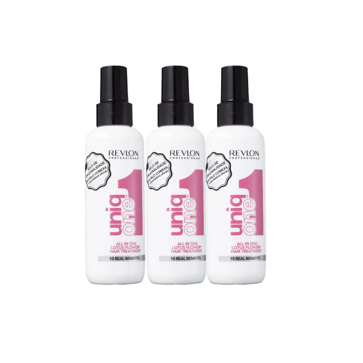 KIT REVLON PROFESSIONAL UNIQ ONE LOTUS FLOWER - LEAVE-IN 150ML (3 UNIDADES)