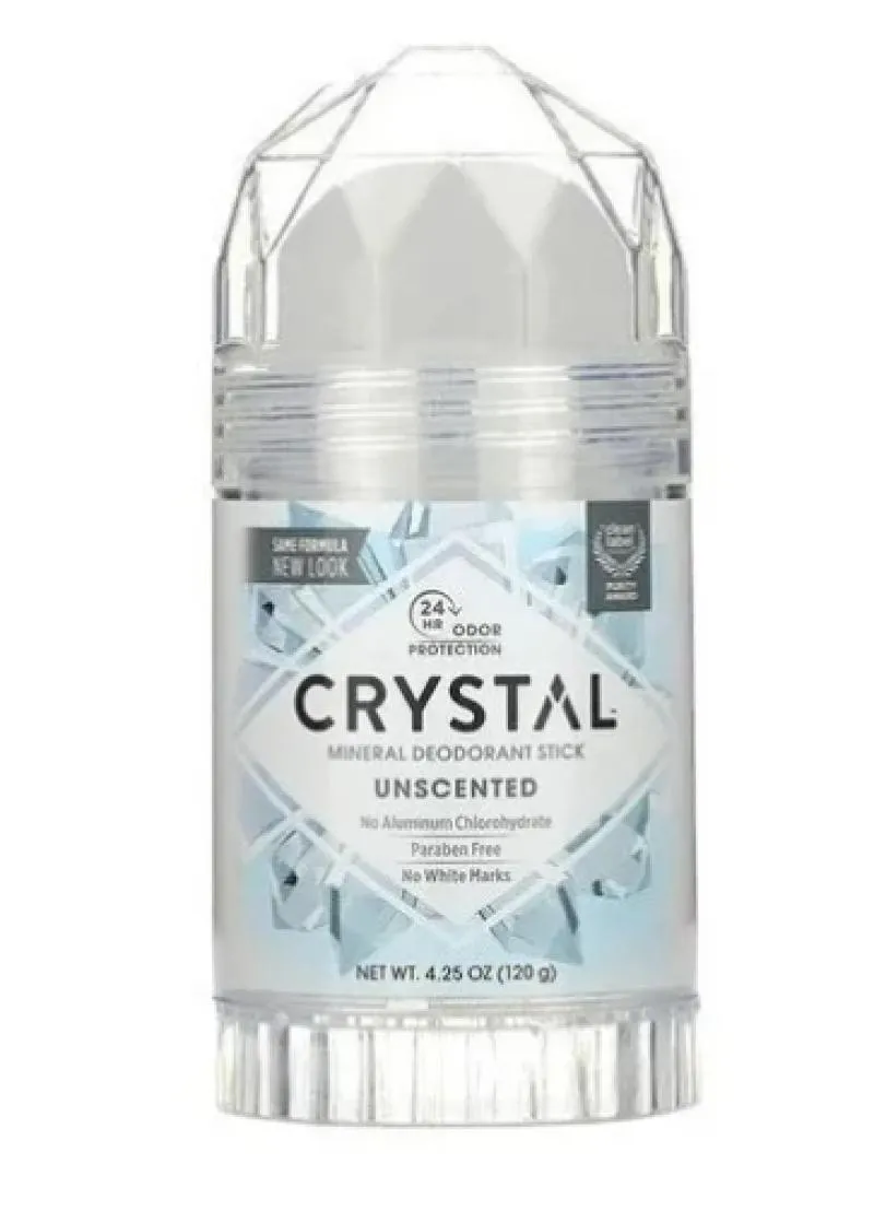 CRYSTAL, DESODORANTE MINERAL EM BASTãO, SEM PERFUME, 120 G