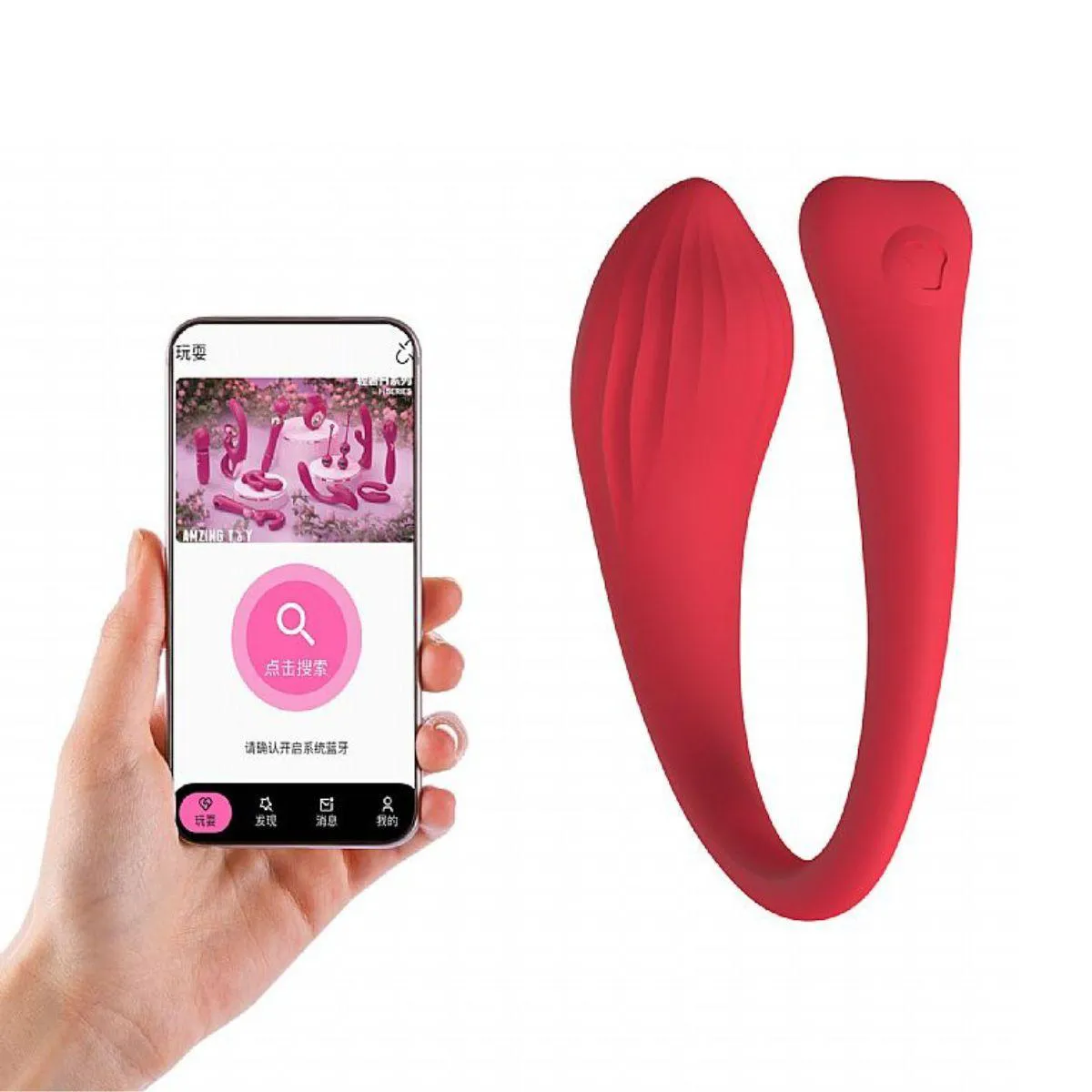 VIBRADOR DE CASAL - WHALE MINI APP - S-HANDE