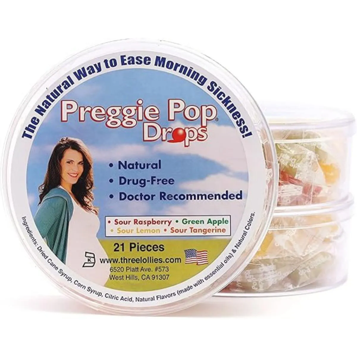BALAS ANTI ENJOO POP DROPS THREE LOLLIES 21 UNIDADES - PREGGIE