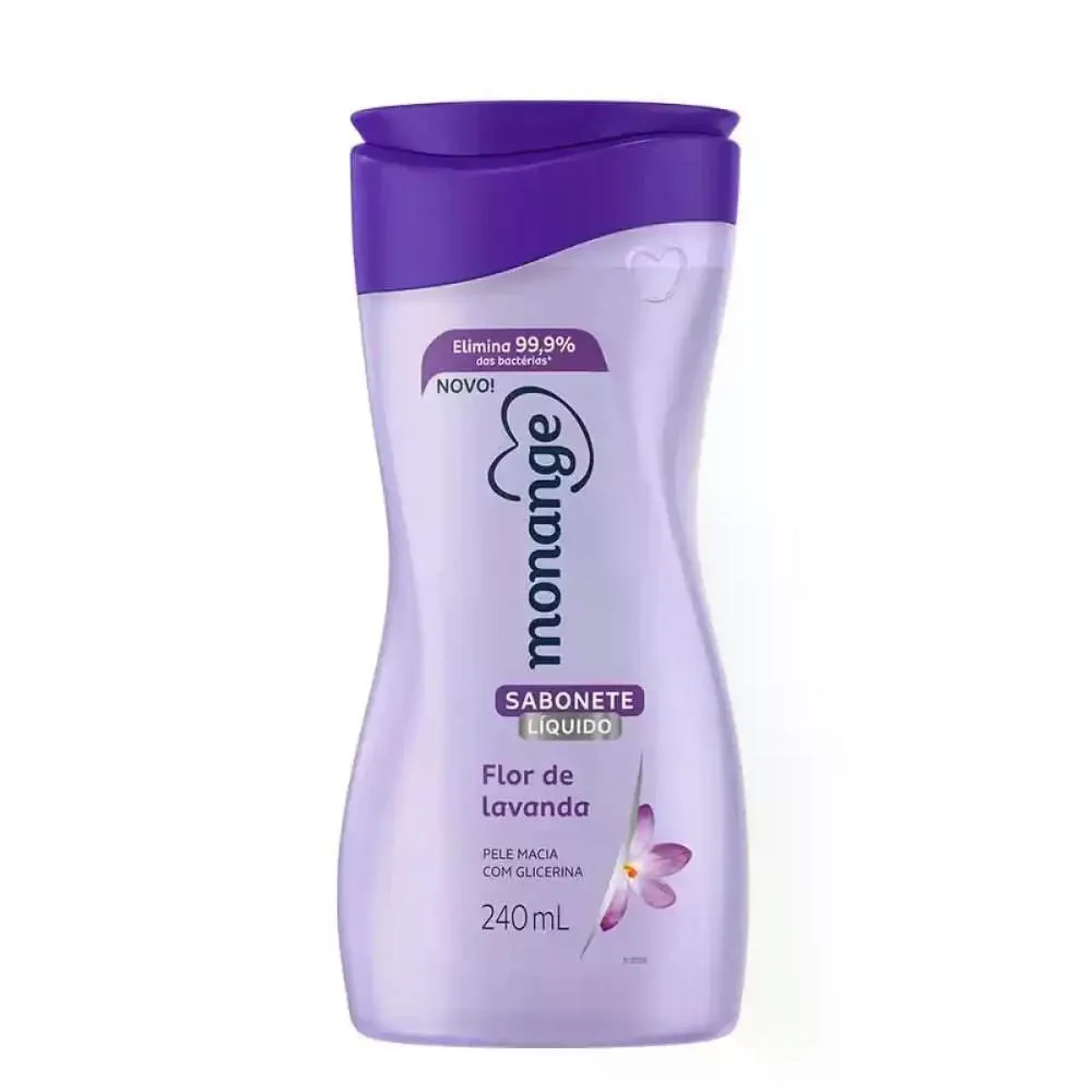 SABONETE LíQUIDO FLOR DE LAVANDA MONANGE 240ML