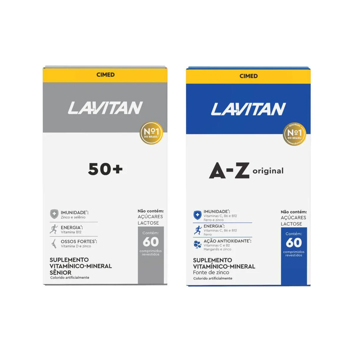KIT SUPLEMENTO ALIMENTAR LAVITAN 50+ E AZ ORIGINAL