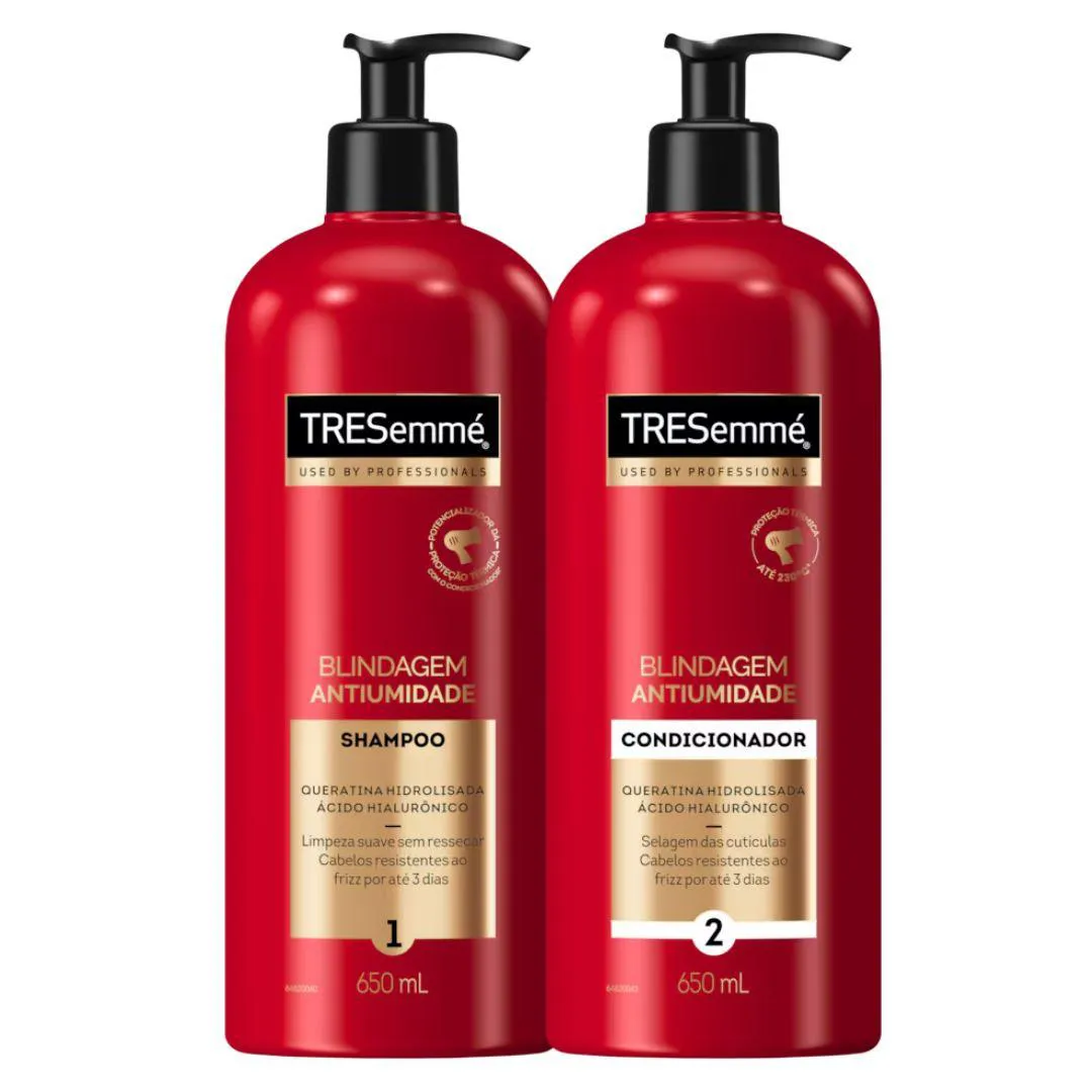 LANÇAMENTO KIT SHAMPOO E CONDICIONADOR TRESEMMé BLINDAGEM ANTIUMIDADE 650ML CADA