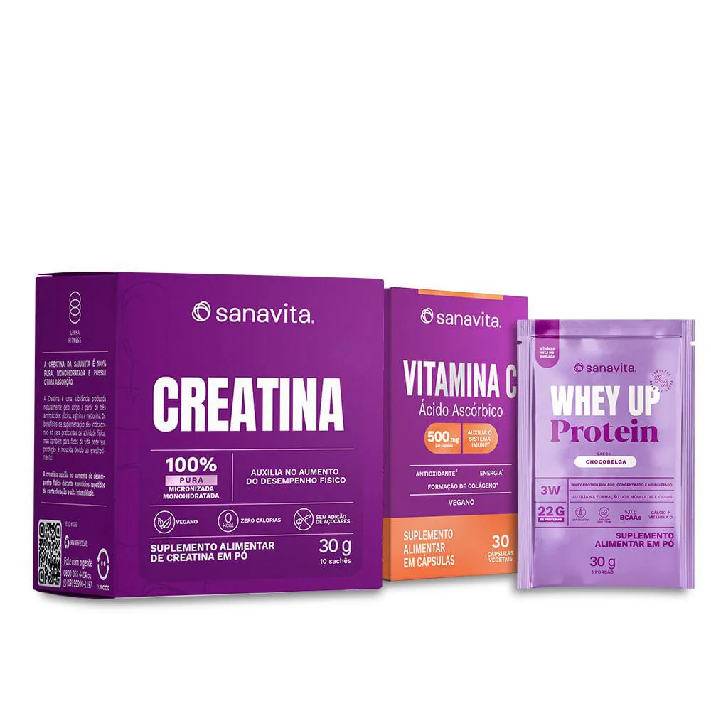 COMBO CAMILA FREMDER CREATINA SACHê | WHEY UP SACHê | VITAMINA C