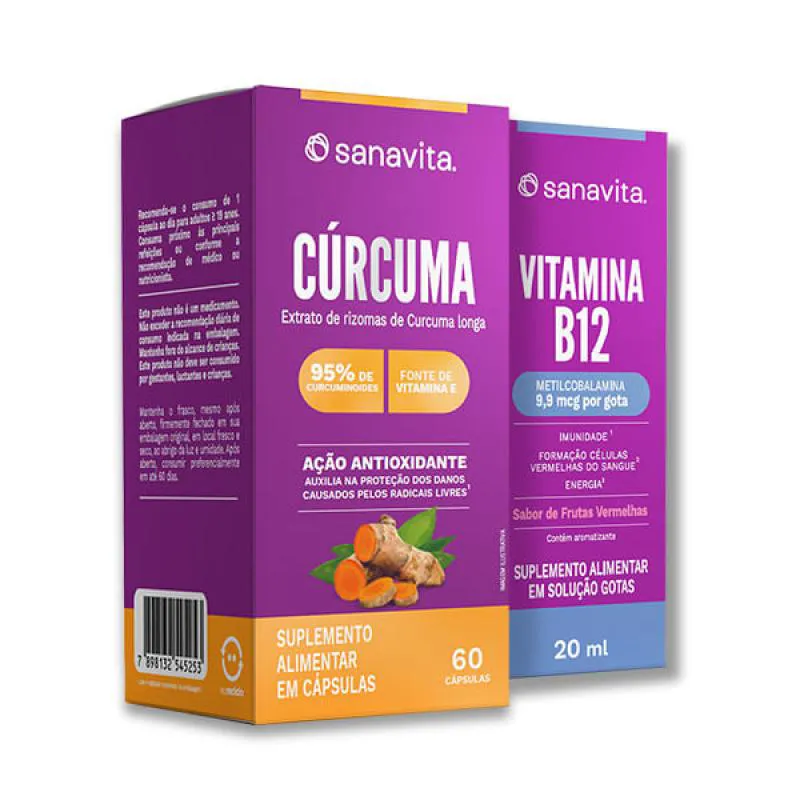 COMBO CUIDADO COM A MENTE CúRCUMA | VITAMINA B12