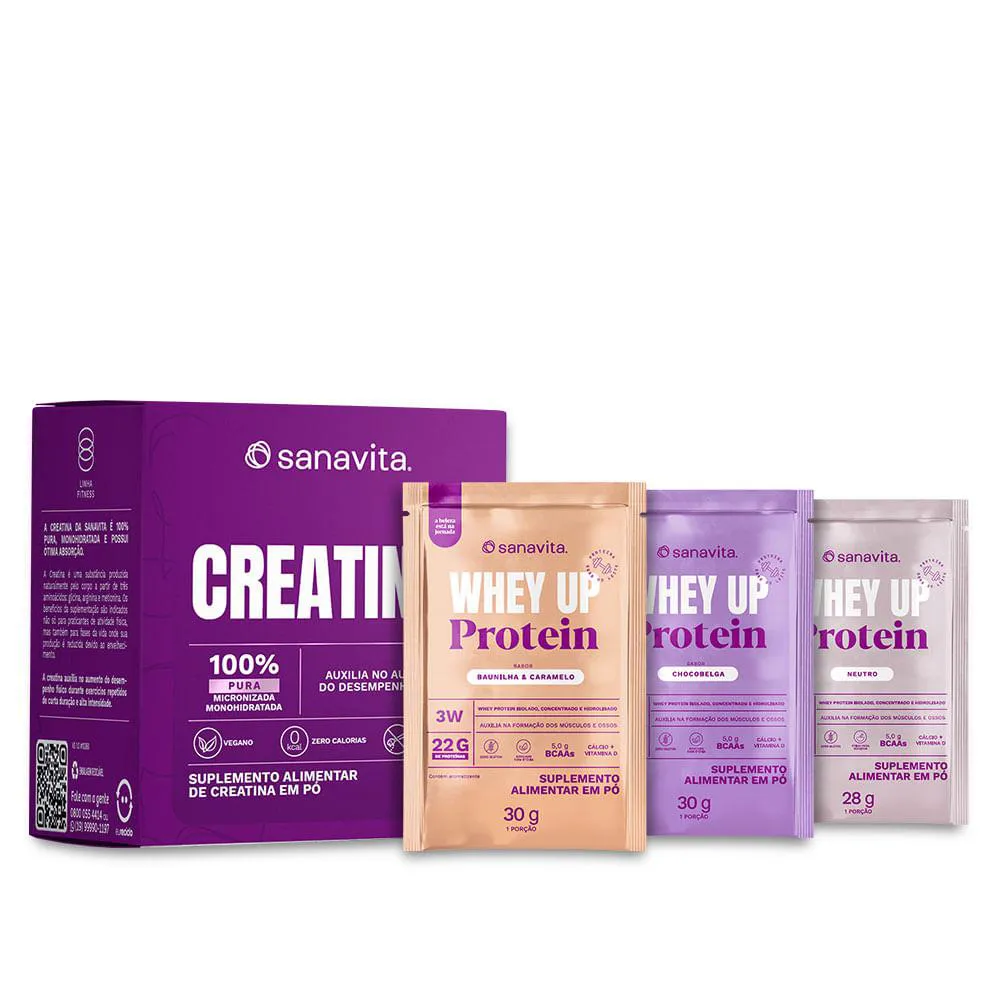 COMBO VIAGEM WHEY UP SACHê | CREATINA SACHê