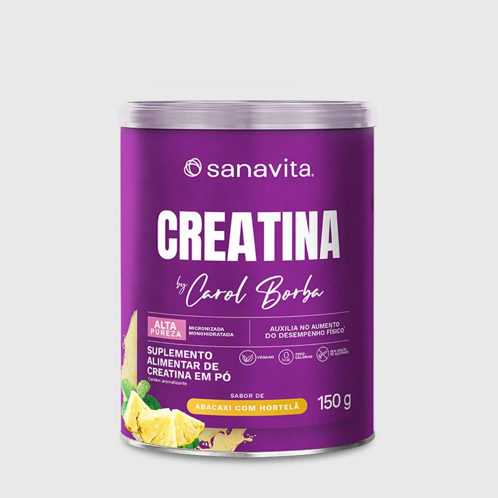 CREATINA CAROL BORBA ABACAXI COM HORTELã. 150G | 38 DOSES