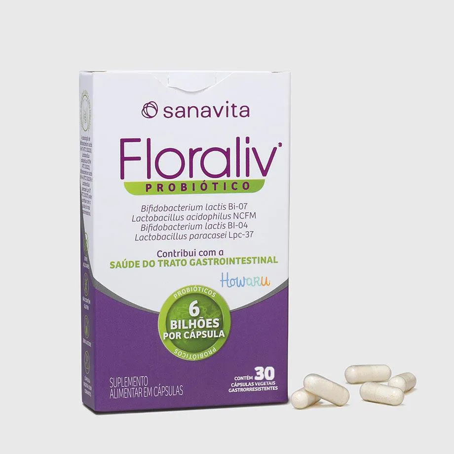 FLORALIV PROBIóTICO DISPLAY 30 CáPSULAS VEGETAIS