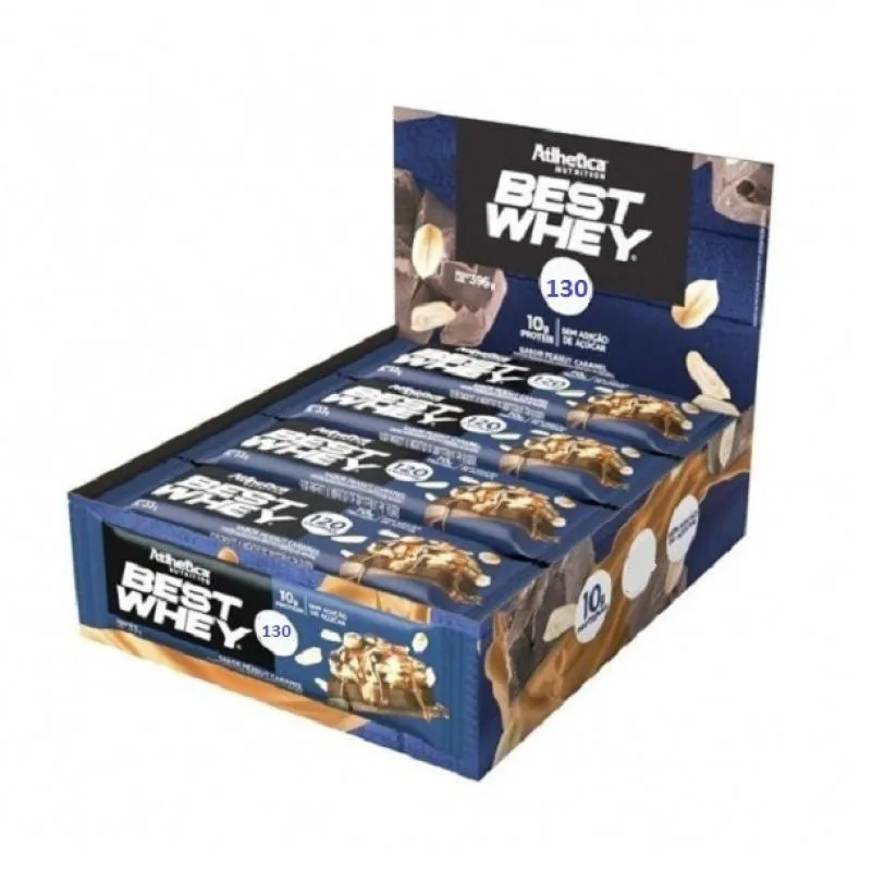 BEST WHEY BAR CAIXA COM 12 UNIDADES (360G) - SABOR: PEANUT CARAMEL