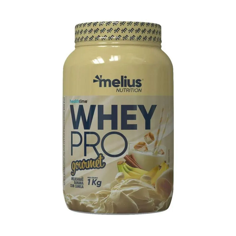WHEY PRO GOURMET (1KG) - SABOR: MILKSHAKE BANANA C/ CANELA