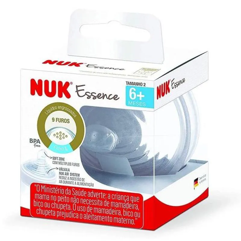 BICO DE SILICONE ESSENCE S2 6+ MESES LIQUIDO ENGROSSADO NUK PA7011-2U