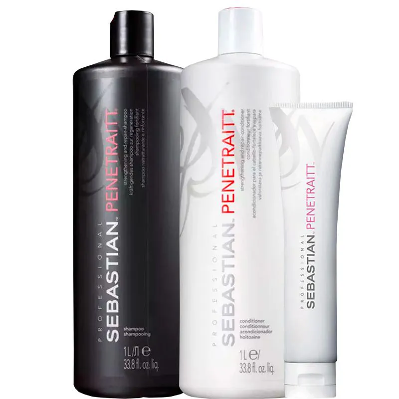 KIT SEBASTIAN PENETRAITT SHAMPOO, CONDICINOADOR 1L E MáSCARA