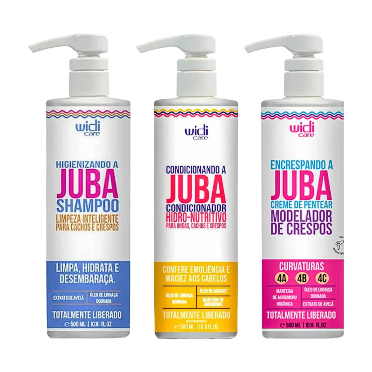 KIT WIDI CARE JUBA ENCRESPANDO (3 PRODUTOS)