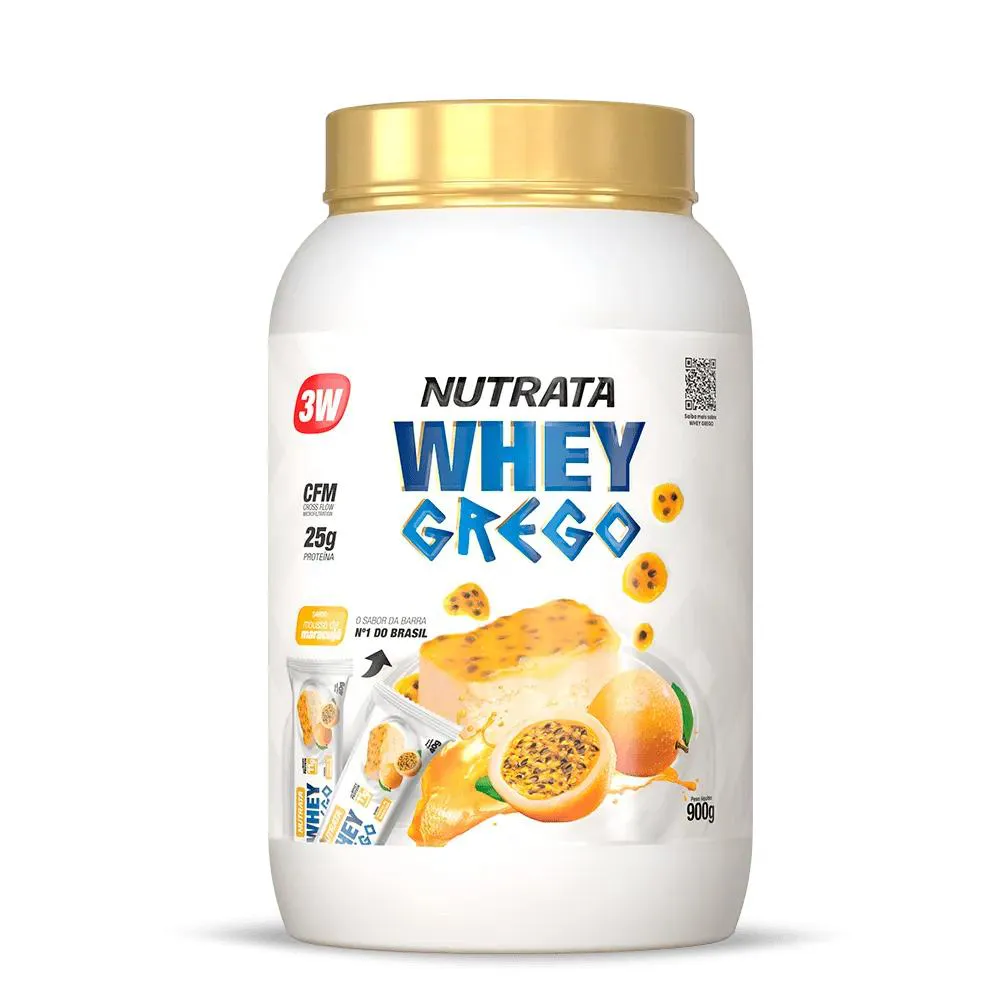 WHEY GREGO 3W - SABOR MOUSSE DE MARACUJá - 900G - NUTRATA