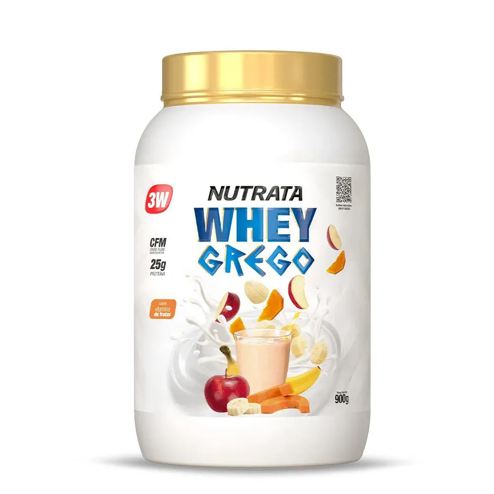 WHEY GREGO 3W - SABOR VITAMINA DE FRUTAS - 900G - NUTRATA