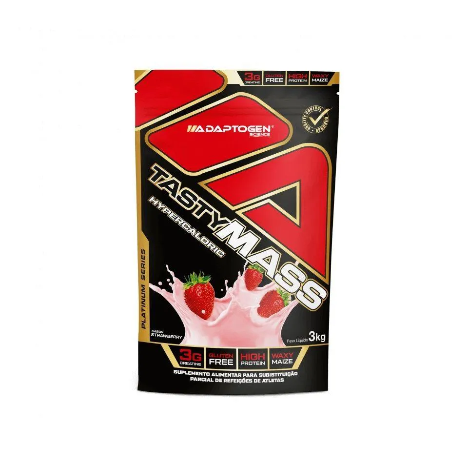 TASTY MASS HIPERCALORIC (3KG) - SABOR: MORANGO