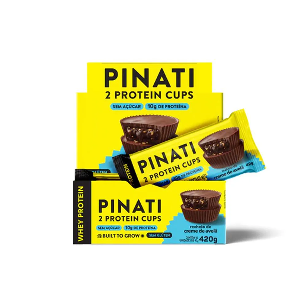 PROTEIN CUPS - SABOR CREME DE AVELã 42G - 10 UNIDADES - PINATI