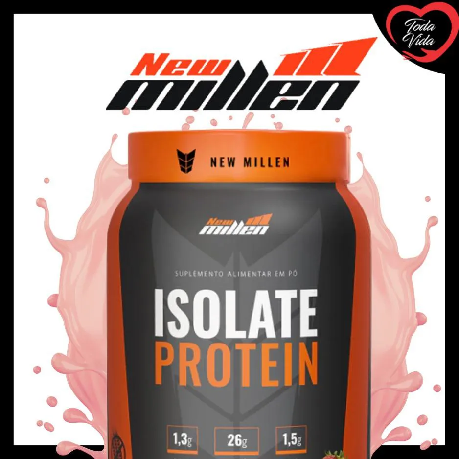 ISOLATE PROTEIN NEW MILLEN 900G - SABOR MORANGO