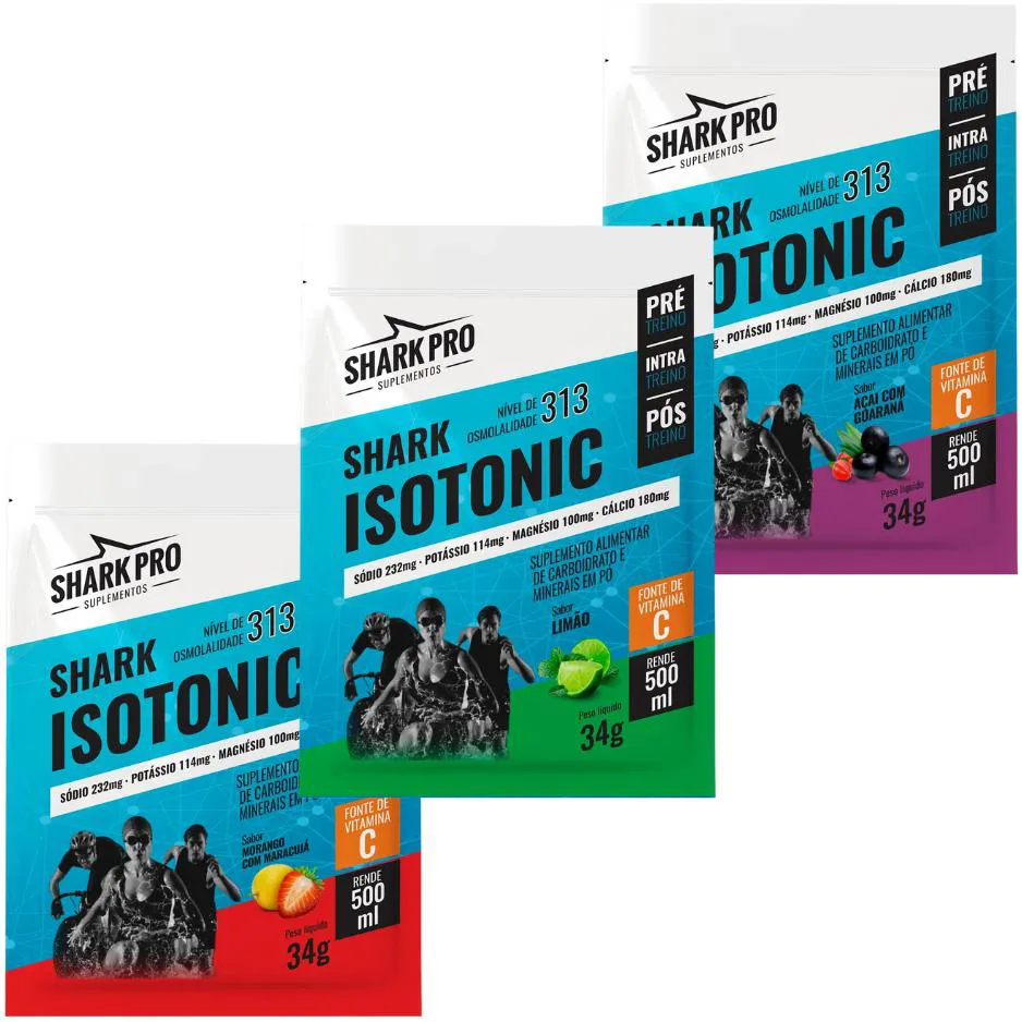 ISOTONICO SHARK PRO - KIT 3 SACHES 34G