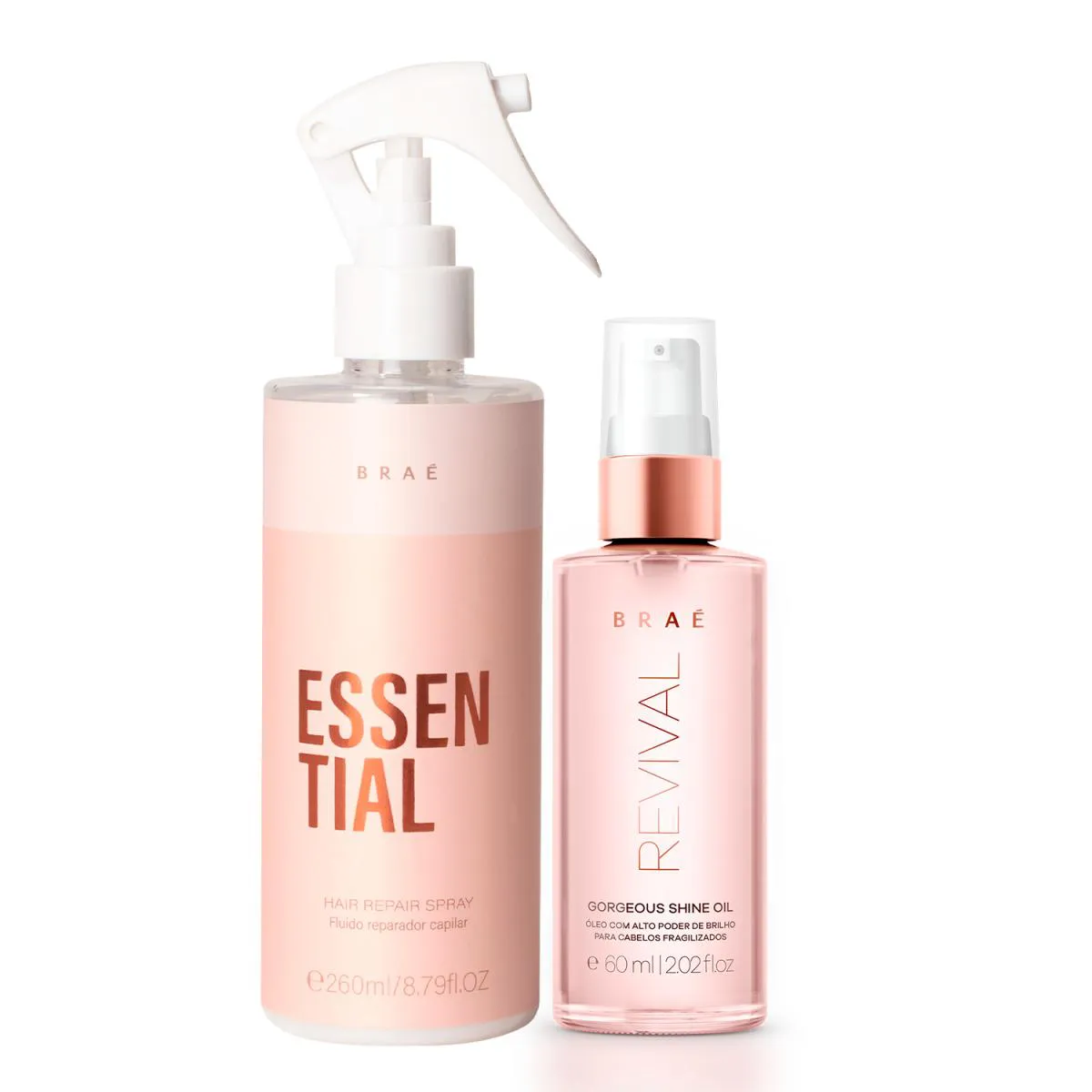 KIT BRAé ESSENTIAL FINALIZADOR 260ML + REVIVAL GORGEOUS SHINE OIL 60ML
