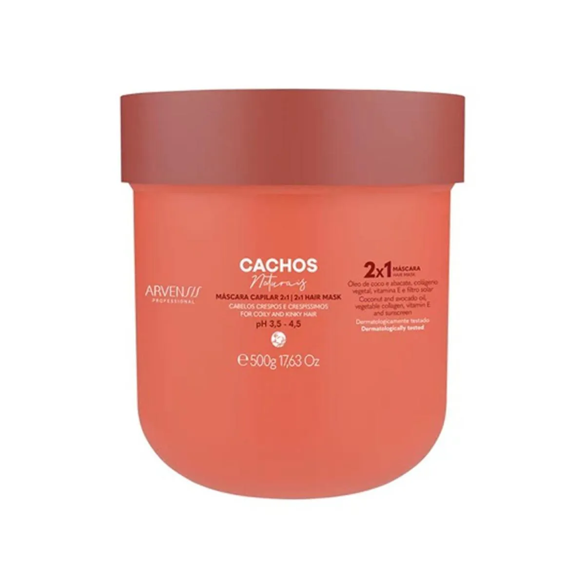 ARVENSIS PROFESSIONAL CACHOS NATURAIS - MáSCARA CAPILAR 2X1 500G