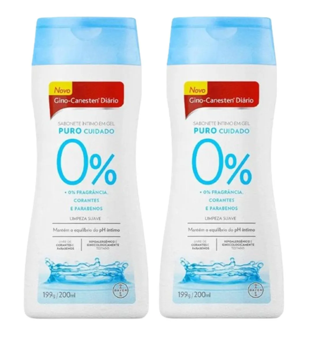 KIT 2 SABONETE ÍNTIMO GINO CANESTEN PURO CUIDADO - 200ML