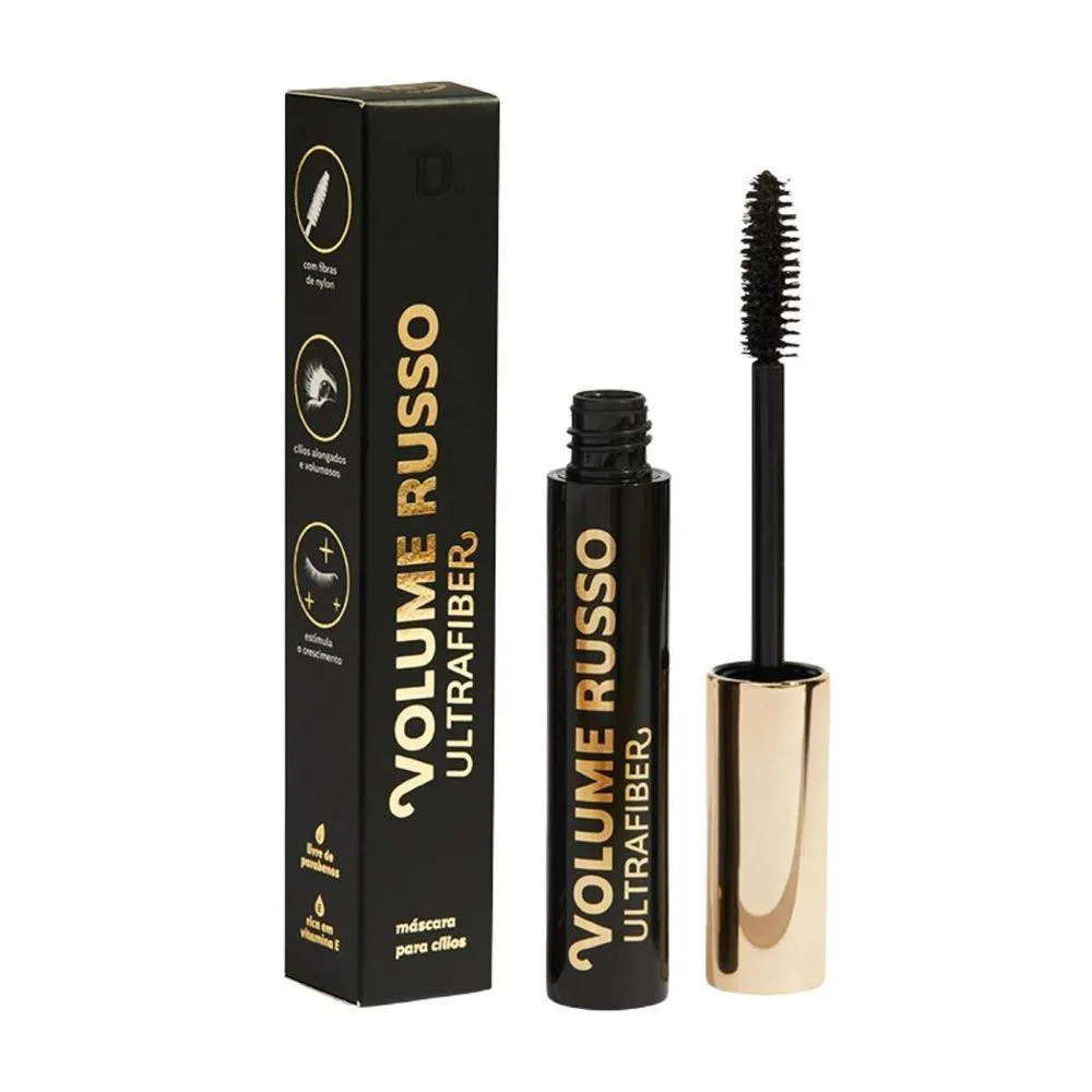 MáSCARA PARA CíLIOS 9G DAILUS VOLUME INTENSO E ALONGAMENTO DURADOURO - VOLUME RUSSO ULTRAFIBER