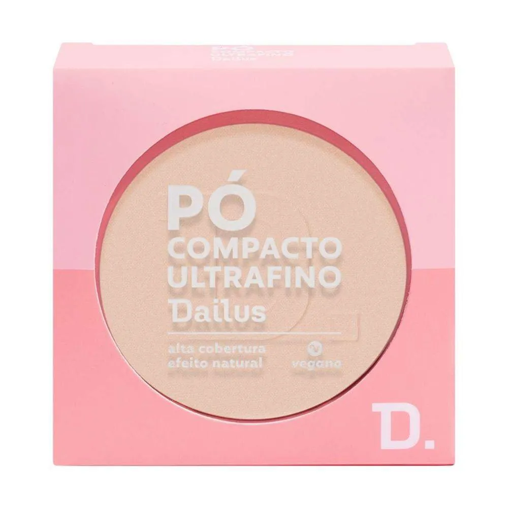Pó COMPACTO ULTRAFINO 9G DAILUS ACABAMENTO SUAVE E CONTROLE DE BRILHO D1 CLARO
