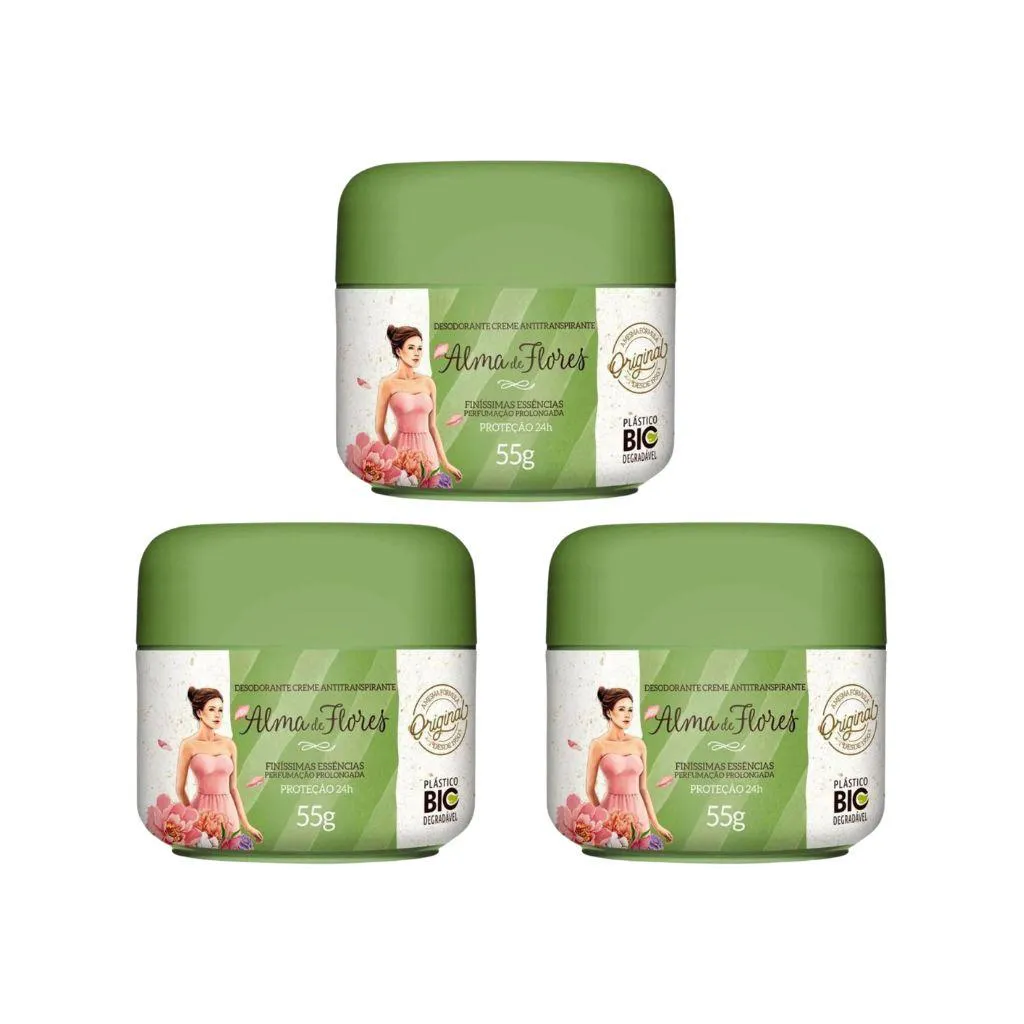 DESODORANTE CREME ALMA DE FLORES 55G FINISSIMA ESSENCIAS-3UN