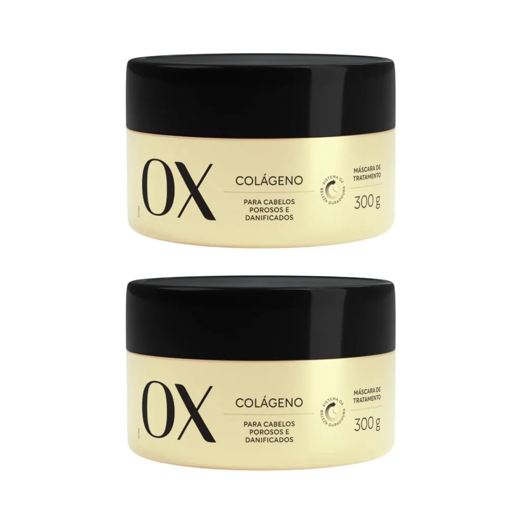 MASCARA OX 300G COLAGENO - KIT C/ 2UN