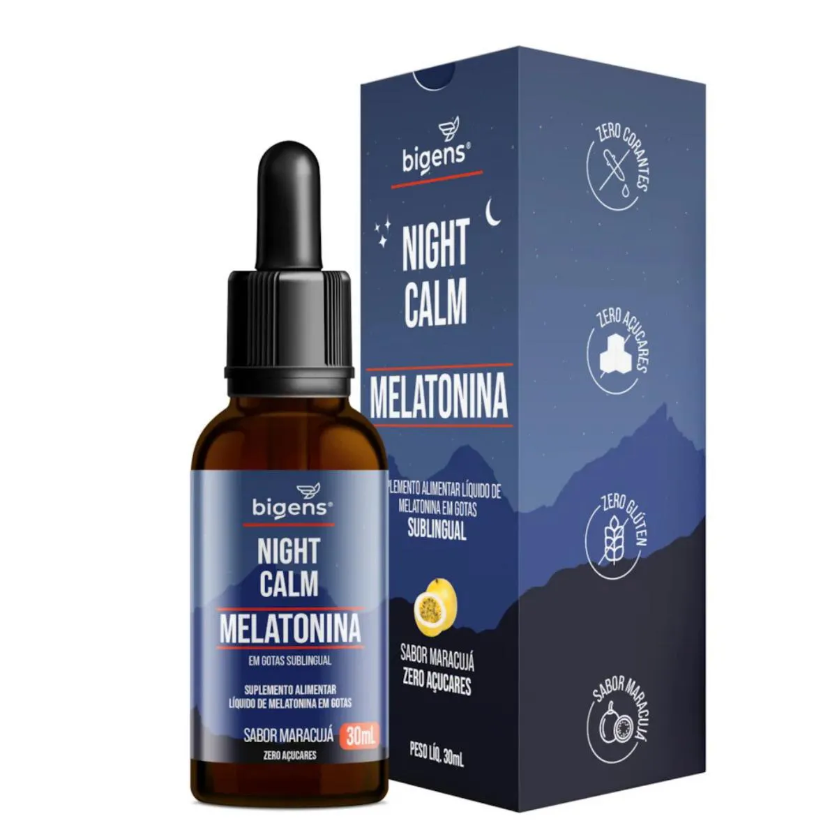 MELATONINA NIGHT CALM BIGENS MARACUJá 30ML