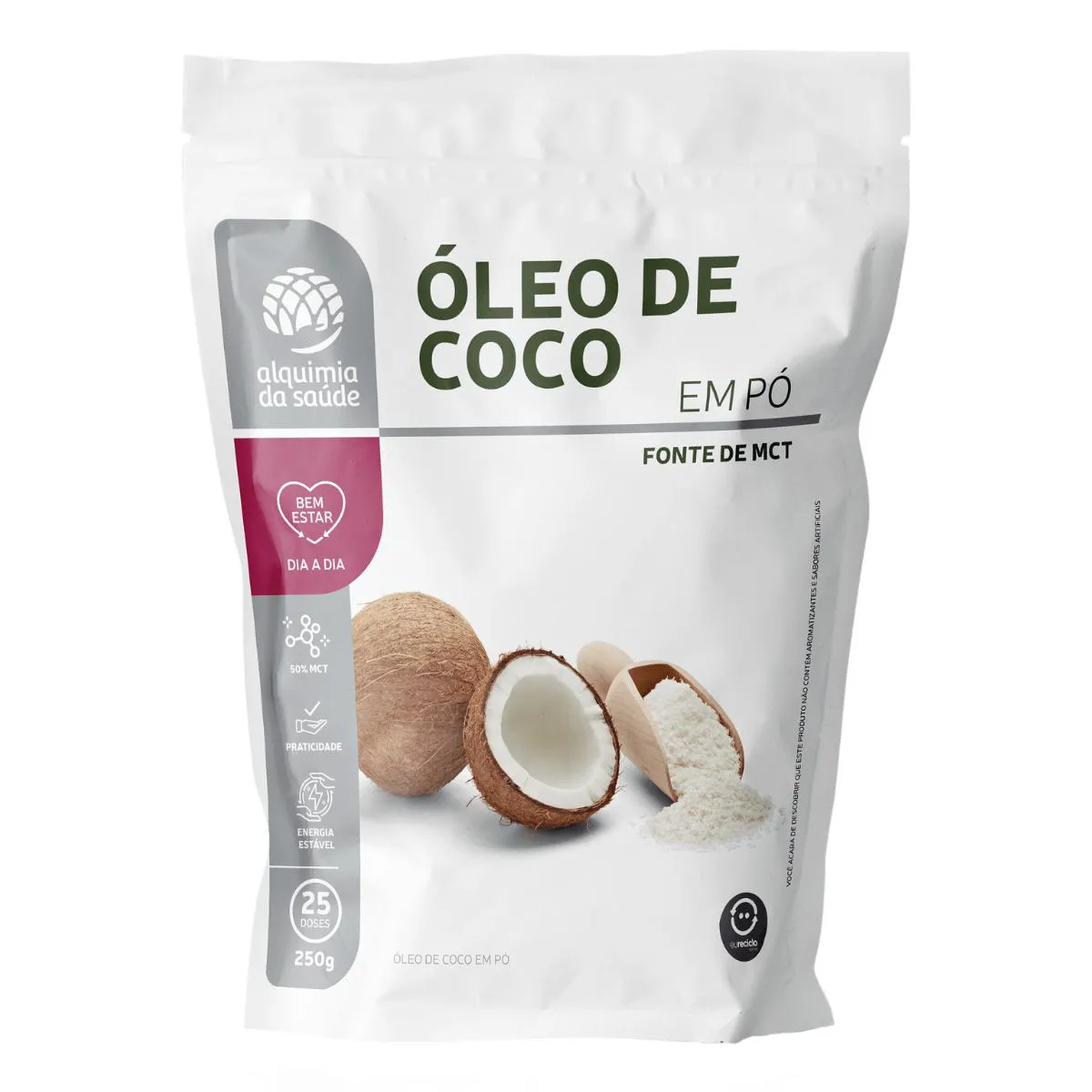 ÓLEO DE COCO EM Pó FONTE DE MCT ALQUIMIA DA SAúDE 250G