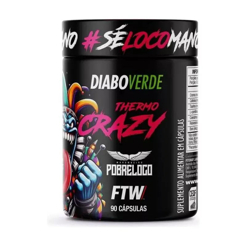 THERMO CRAZY POBRELOCO DIABO VERDE 90CAPS