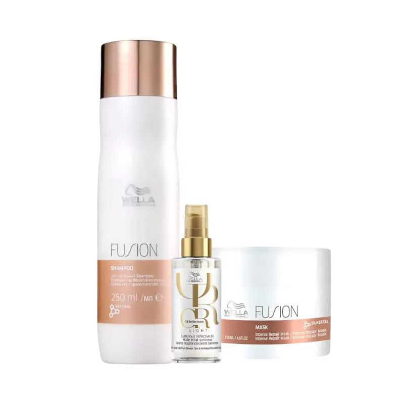 WELLA FUSION KIT SHA 250ML + MASC 150ML + OIL REF LIGHT100ML