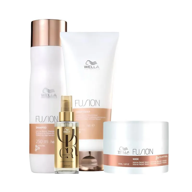 WELLA FUSION KIT SHAMPOO + COND + MASC + OIL REFLECTIONS