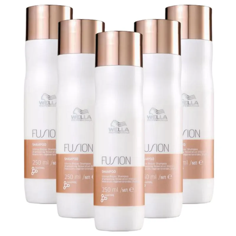 WELLA KIT FUSION RESTAURAçãO SHAMPOO 250ML (5 UNIDADES)