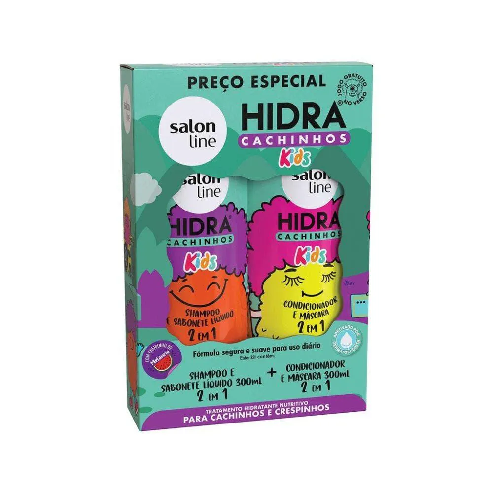 KIT HIDRA SALON LINE KIDS CACHINHOS (SH+CD) 300ML