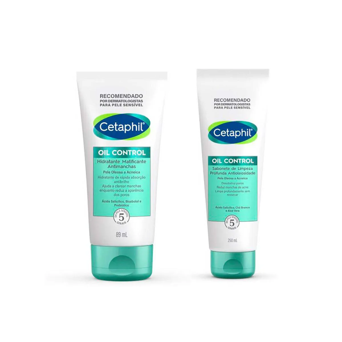 Kit Facial Cetaphil Oil Control Hidratante Matificante Antimanchas 89ml + Sabonete de Limpeza Profunda Antioleosidade 250ml