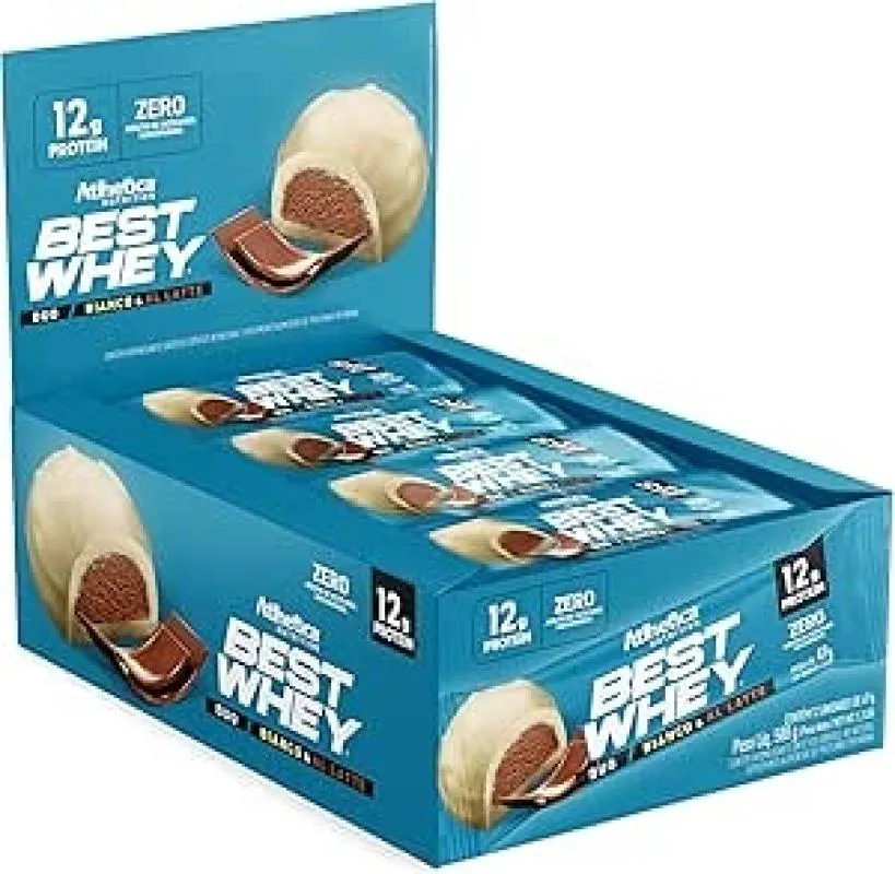 BEST WHEY BAR DISPLAY 12 UNIDADES - SABOR: BIANCO E ALL LATTE (588G)
