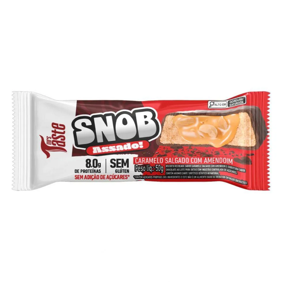 TASTE COOKIE BAR (UNITáRIO) - SABOR: CARAMELO SALGADO COM AMENDOIM (50G)