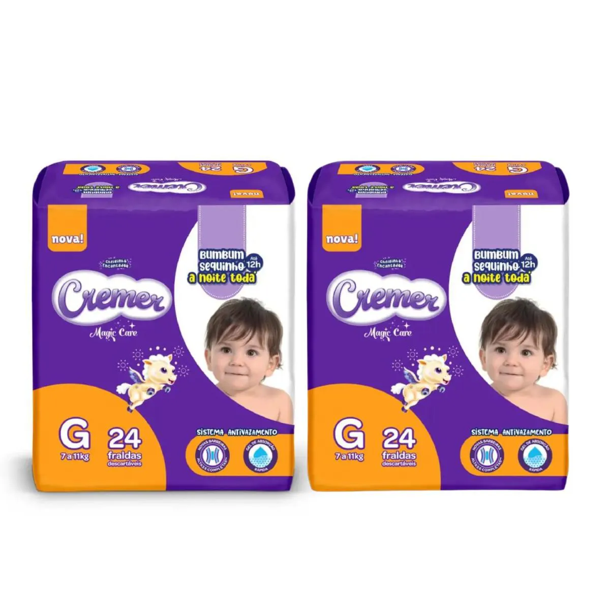 KIT C2 FRALDA MAGIC CARE DISNEY TAMANHO G 24 UN – CREMER