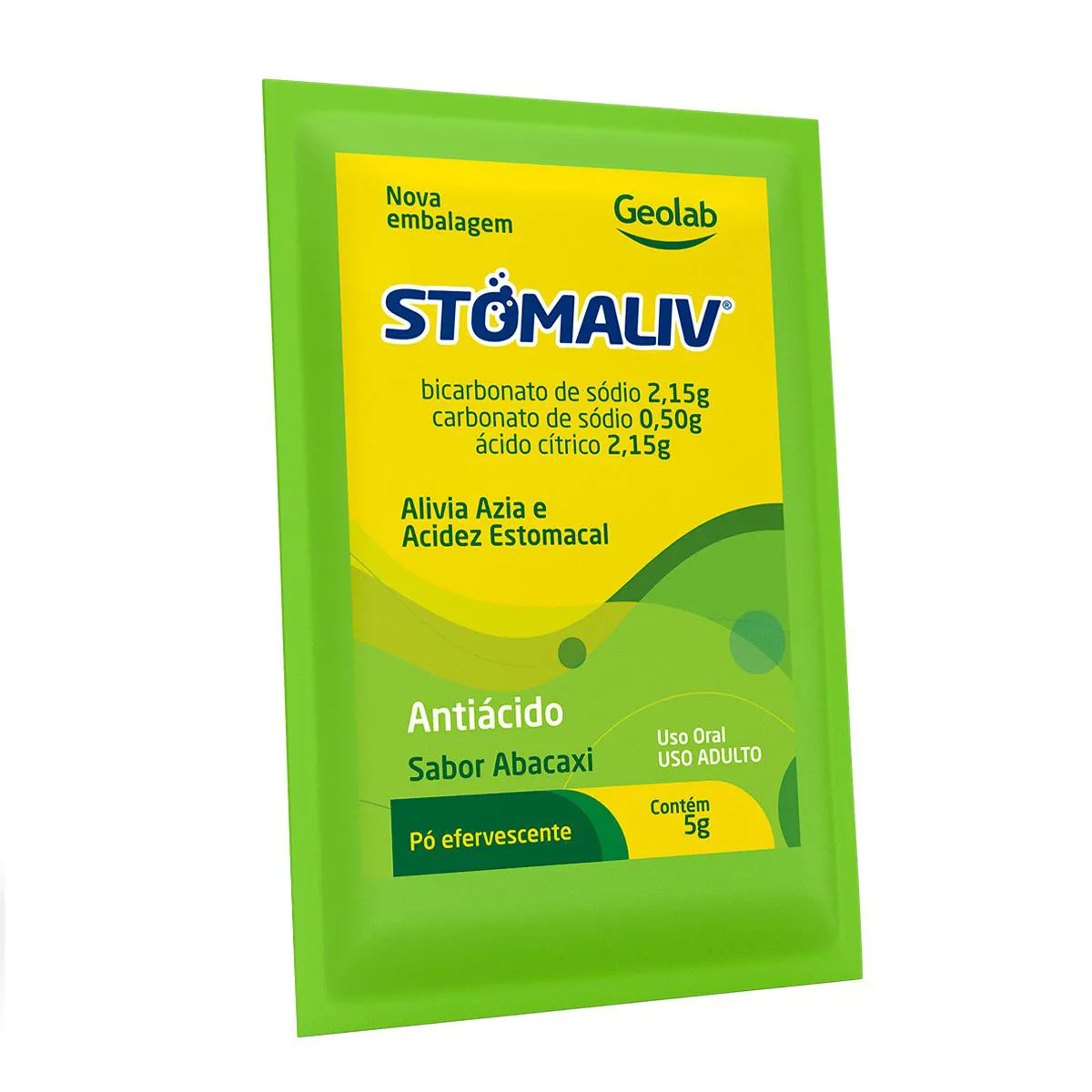 Antiácido Stomaliv Efervescente Abacaxi Envelope 5g