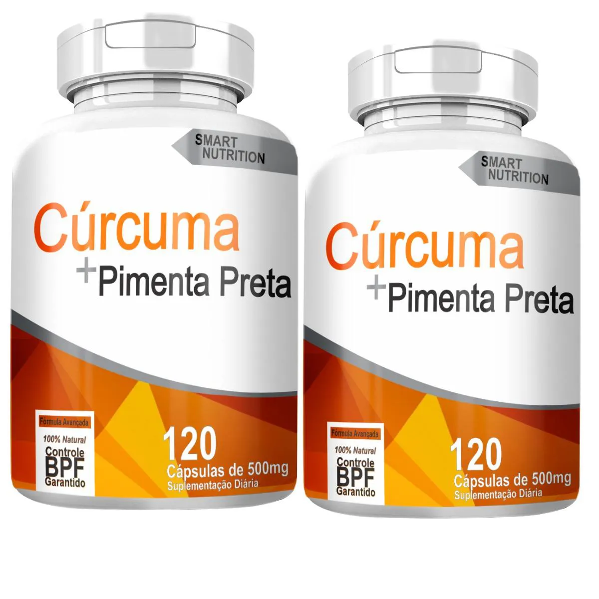 CÚRCUMA COM PIMENTA PRETA KIT COM 2 POTES COM TOTAL DE 240 CAPSULAS